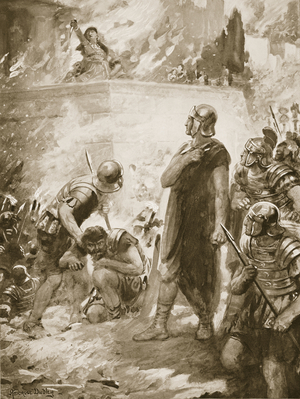 Final destruction of Carthage by the Romans (litho)