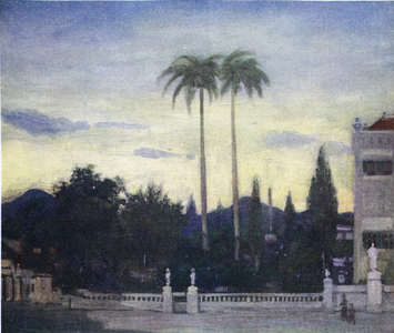 Gardens on the Beira-Mar, from a portfolio of prints from the original watercolours, 1912 (colour litho)