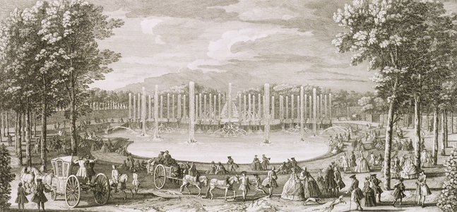 View of the Fountain of Neptune, Versailles (engraving)
