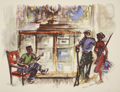 Keepers of the Revolution, 1936 (colour litho)