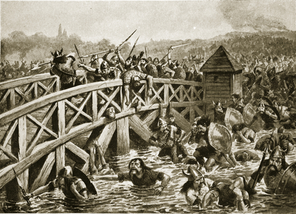 The Battle of Stamford Bridge, 25th September 1066, illustration from 'Hutchinson's Story of the British Nation', c.1923 (litho)