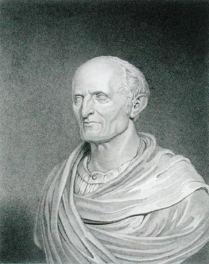 Nathaniel Bowditch (1773-1838), engraved by J. Gross after Longacre's drawing of the bust by John Frazee (1790-1852) (engraving)