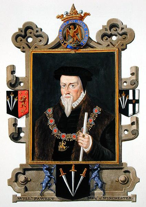 Portrait of Sir William Paulet (c.1485-1572) Marquis of Winchester from 'Memoirs of the Court of Queen Elizabeth', published in 1825 (w/c and gouache on paper)