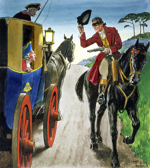 Dick Turpin (1706-39) from 'Peeps into the Past', published c.1900 (colour litho)