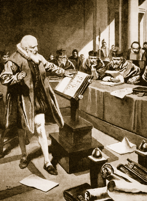 Galileo Appears before the Cardinals (litho)