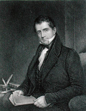 Theodoric Romeyn Beck (1791-1855) engraved by John Francis Eugene Prud'Homme (1800-92) (engraving)
