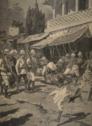 Rebellion in Bombay, illustration from 'Le Petit Journal: Supplement illustre', 1898 (litho)