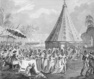 Public Procession of the King's Women, plate IV from 'The History of Dahomey' by Archibald Dalzel, engraved by Francis Chesham (1749-1806) pub. 1793 (engraving)