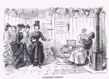 Husband-Taming, Almanack for '59, from 'Punch' magazine, 1859 (litho)