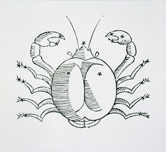 Cancer (the Crab) an illustration from the 'Poeticon Astronomicon' by C.J. Hyginus, Venice, 1485 (woodcut)
