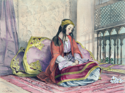 Greek Girl, plate 16 from 'Illustrations of Constantinople, engraved by the artist, 1837 (litho)