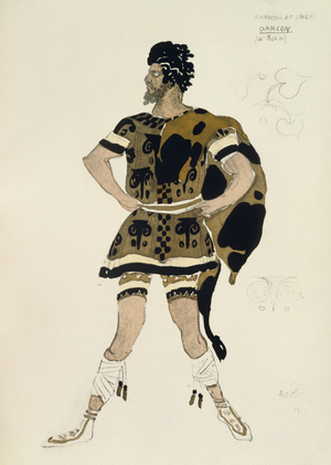 Costume for Darcon, from Daphnis and Chloe, c.1912 (colour litho)