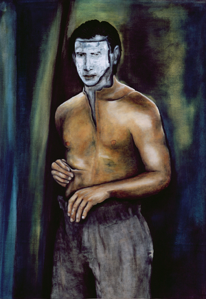 Man Changing in the Presence of Spirits, 2002 (oil on canvas)