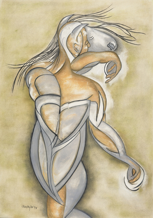 Break Out, 1998 (pastel and charcoal on paper)
