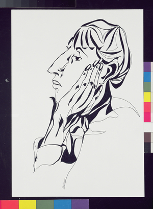 Portrait of Aubrey Beardsley, 1998 (fibre tip on paper)