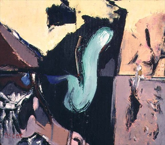 Homage to Priapus, c.1986 (oil on canvas with collage)