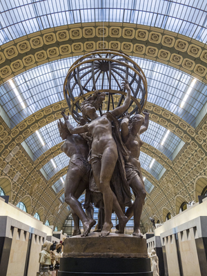 The Orsay Museum. Paris. France - The four parts of the world, plaster model, circa 1872, sculpture by Jean baptiste Carpeaux (1827-1875) - Musee d'Orsay, Paris - Photography 2017