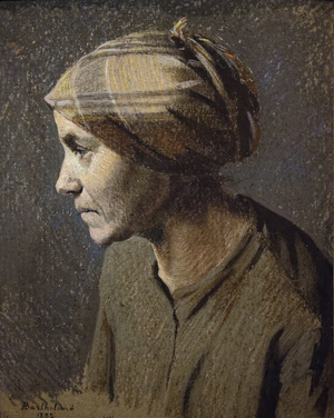 Beggar's head (1882). Paul Albert Bartholome (1848-1928). Pastel and lead on blue grey paper glue in full on cardboard. Musee des Beaux-Arts de la Ville de Paris, Petite Palais.