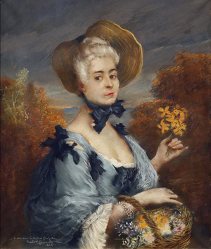 La Belle Bouquetiere (1888). Norbert Goeneutte (1854-1894). Pastel on gray paper glue on canvas. Musee des Beaux-Arts de la Ville de Paris, PeuPalais.