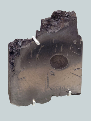 Iron meteorite (IIIAB). Finded a Chupaderos (Mexico) in 1852. National Museum of Natural History, Paris.