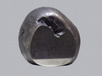 Iron meteorite (IAB). Tombee in Hassii-Jekna (Algeria) in 1890. National Museum of Natural History, Paris.