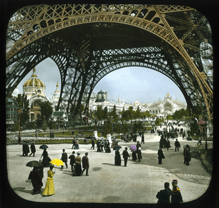 Paris Exposition: Champ de Mars and Eiffel Tower, Paris, France, 1900 (lantern slide)