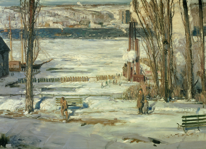 A Morning Snow - Hudson River, 1910 (oil on canvas)