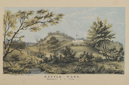 Battle Pass, Brooklyn, 1765 (colour litho)