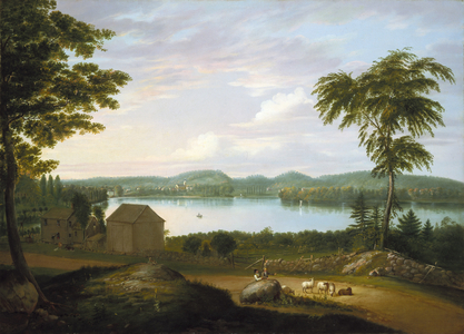 View of Springfield on the Connecticut River, 1819 (oil on canvas)
