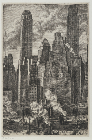 Wall Street, 1931 (etching)