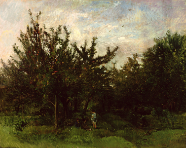 An Apple Orchard (oil on canvas)