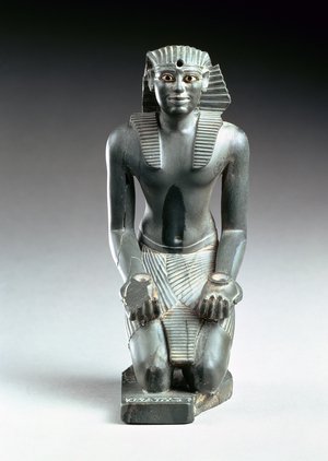 Kneeling Figure of Pepi I (2289-2255 BC) (green slate)