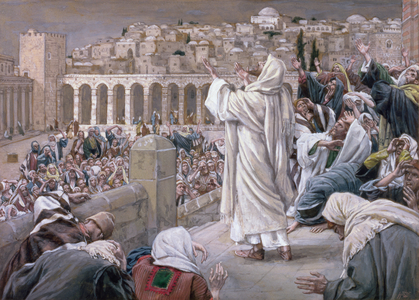 The Voice from Heaven, illustration for 'The Life of Christ', c.1886-96 (gouache on paperboard)