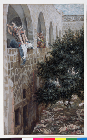 Massacre of the Innocents, c.1886-94 rw/c & gouache on paperboard)