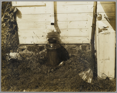 [Untitled] (Jug Under Water Drain) (gelatin silver print)