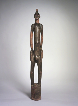 Rhythm pounder in the form of a male figure, Senufo Culture, from Ivory Coast (wood)