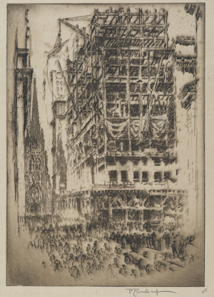 The New Stock Exchange, 1921 (etching)
