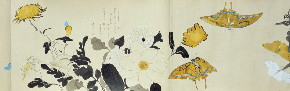 Wildlife Friends (Yasei no Tomo), Taisho Period, Taisho 7th Year, c.1918 (ink & w/c on wove paper decorated with mica)