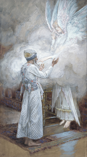 The Vision of Zacharias, illustration for 'The Life of Christ', c.1886-94 (w/c & gouache on paperboard)