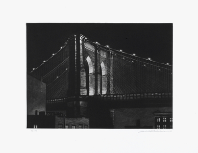Untitled (Brooklyn Bridge), 1985 (mezzotint)