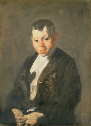 The Newsboy, 1908 (oil on canvas)