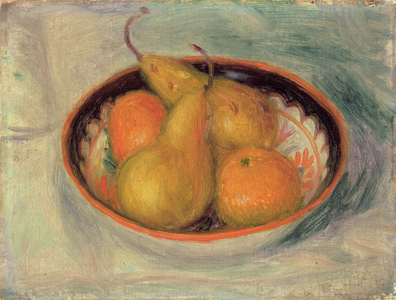 Pears and Oranges in a Bowl, 1915 (oil on canvas)