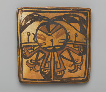Tile, made in Mesa, Arizona by the Hopi People (clay and slip)