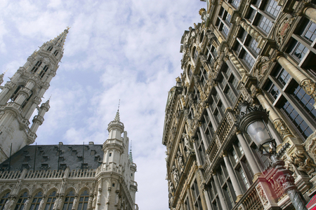 Grand Place buildings in Brussels (Belgium).