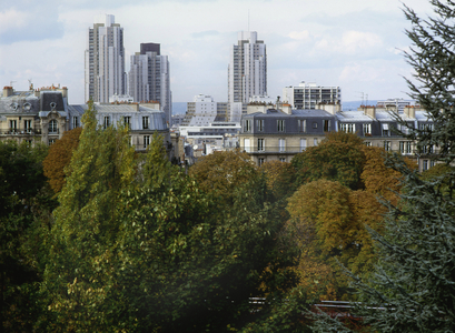 Nord is Parisian, seen from the Parc des Buttes Chaumont, Paris 19th.