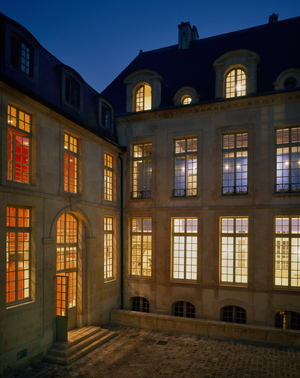 Hotel d'Albret, which houses the Directorate of Cultural Affairs of the City of Paris, rehabilitated by Christian Germanaz, rue des Francs-Bourgeois, Paris 75004.
