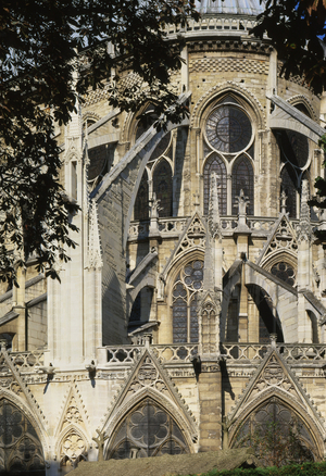 La cathedrale Notre Dame de Paris, Paris 4. Construction from 1160, rehabilitation by Viollet Le Duc, 19th century.