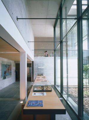 Museum of Celtic Civilization at Mont Beuvray, Saint Leger sous Beuvray (Saone and Loire). Realisation 1996, architect Pierre Louis Faloci. Photography 1996.