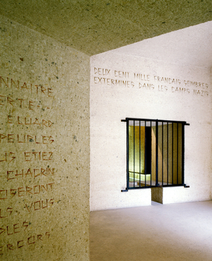 Memorial of the Martyrs of the Deportation in Paris 75004. Realisation 1962, architect Georges Henri Pingusson.