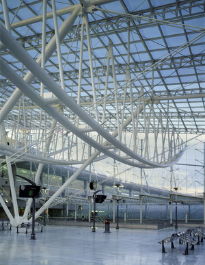 Roissy TGV station. Architecture by Jean-Marie Duthilleul, RFR and Paul Andreu, 1995 (photo)